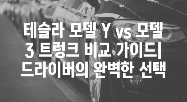 테슬라 모델 Y vs 모델 3 트렁크 비교 가이드| 드라이버의 완벽한 선택