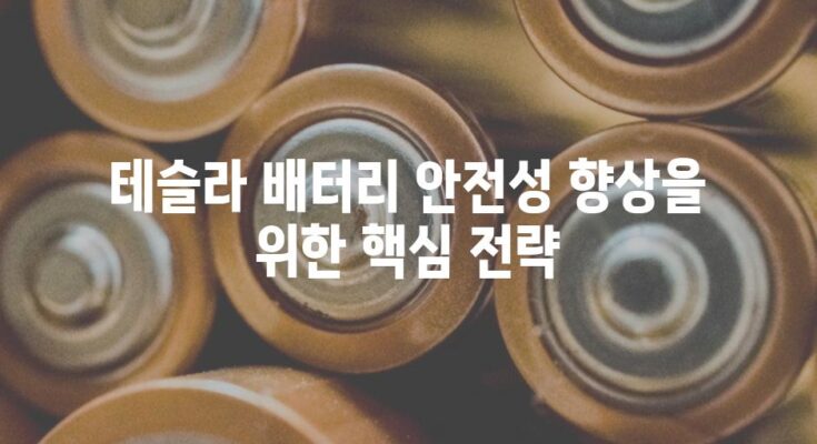 테슬라 배터리 안전성 향상을 위한 핵심 전략