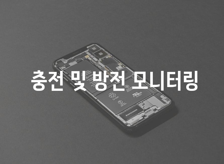  충전 및 방전 모니터링