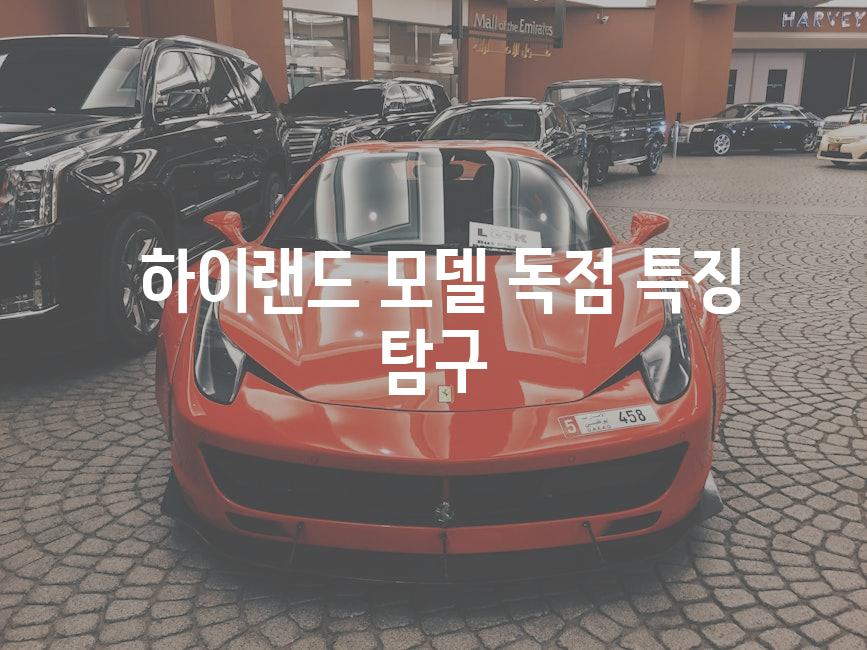  하이랜드 모델 독점 특징 탐구