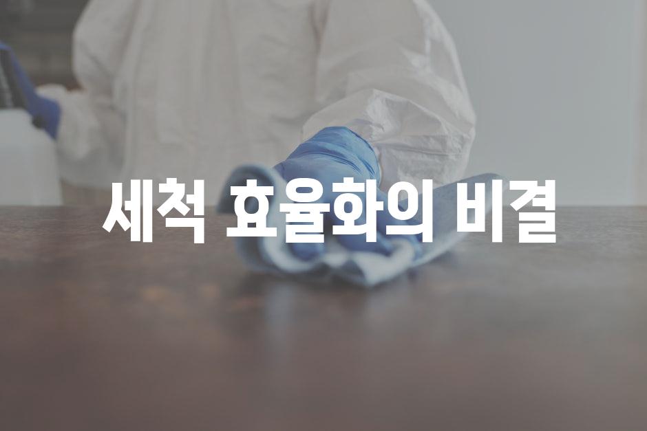  세척 효율화의 비결