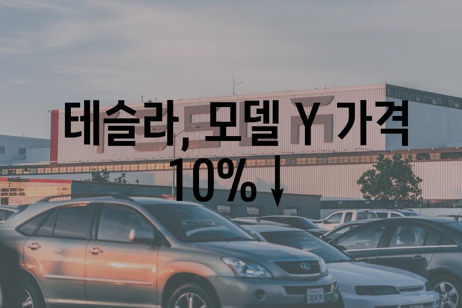  테슬라, 모델 Y 가격 10%↓