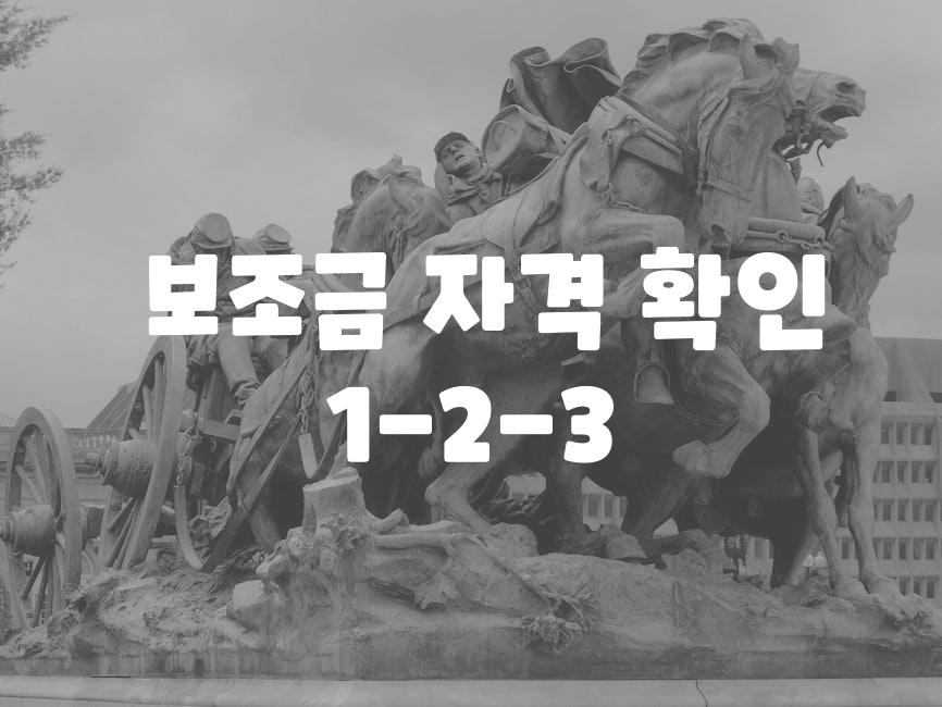  보조금 자격 확인 1-2-3