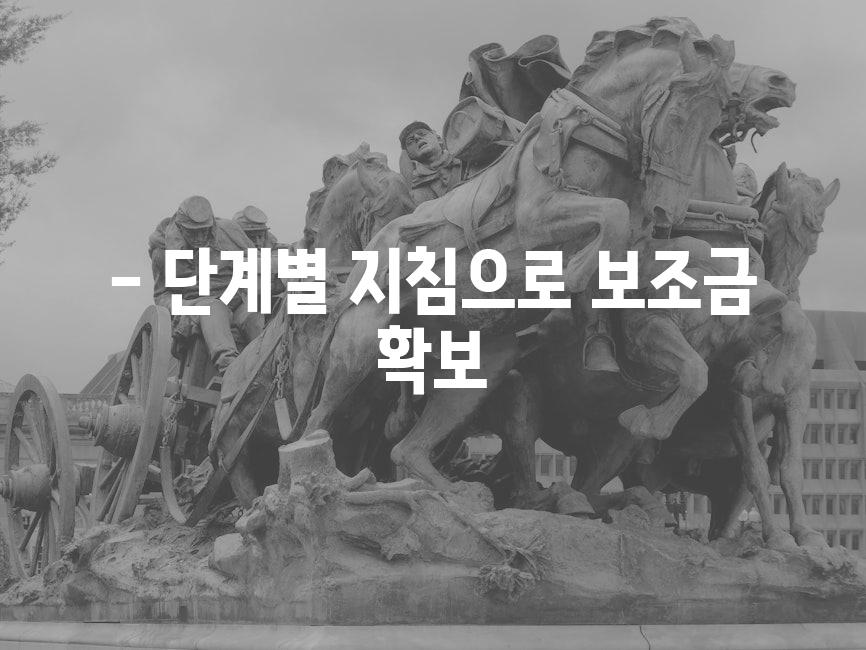 - 단계별 지침으로 보조금 확보