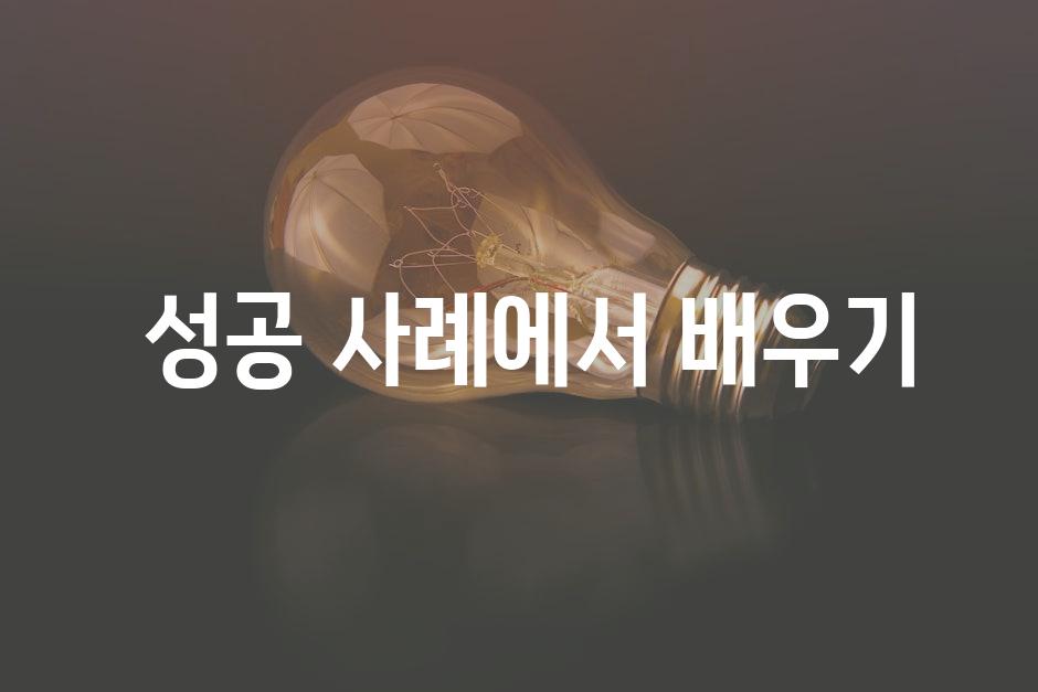  성공 사례에서 배우기