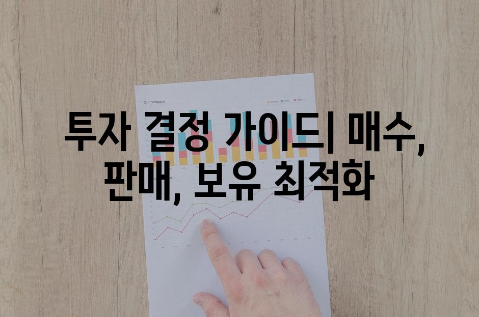  투자 결정 가이드| 매수, 판매, 보유 최적화