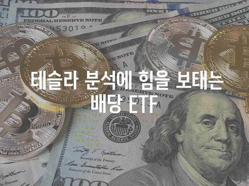  테슬라 분석에 힘을 보태는 배당 ETF