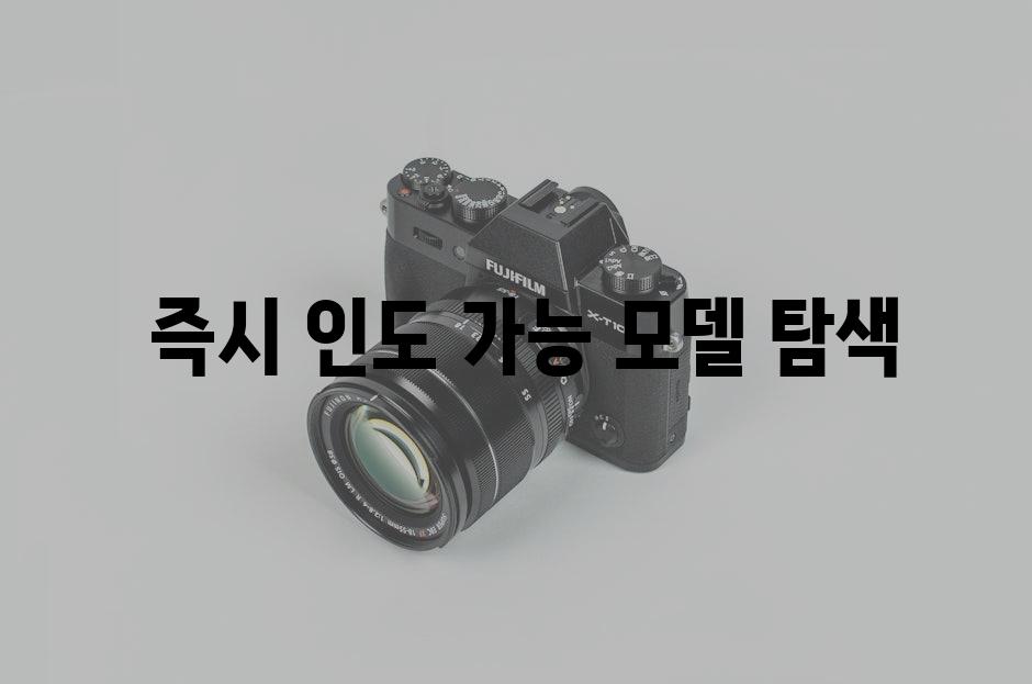  즉시 인도 가능 모델 탐색