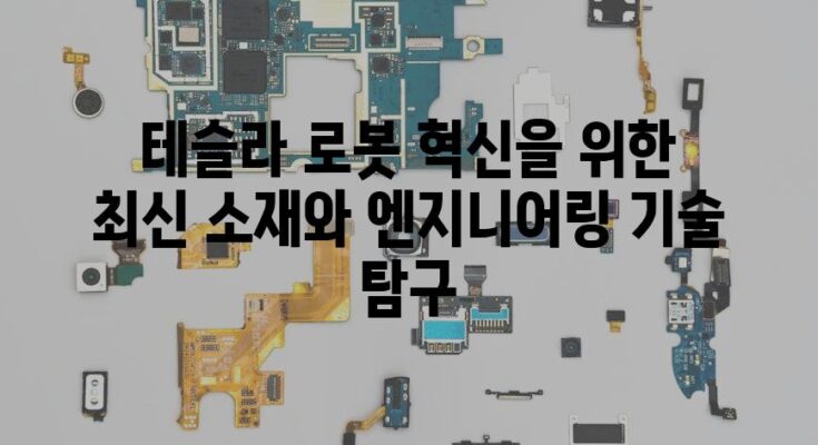 테슬라 로봇 혁신을 위한 최신 소재와 엔지니어링 기술 탐구