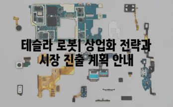 테슬라 로봇| 상업화 전략과 시장 진출 계획 안내