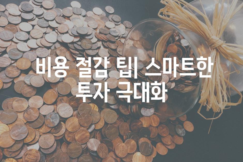  비용 절감 팁| 스마트한 투자 극대화