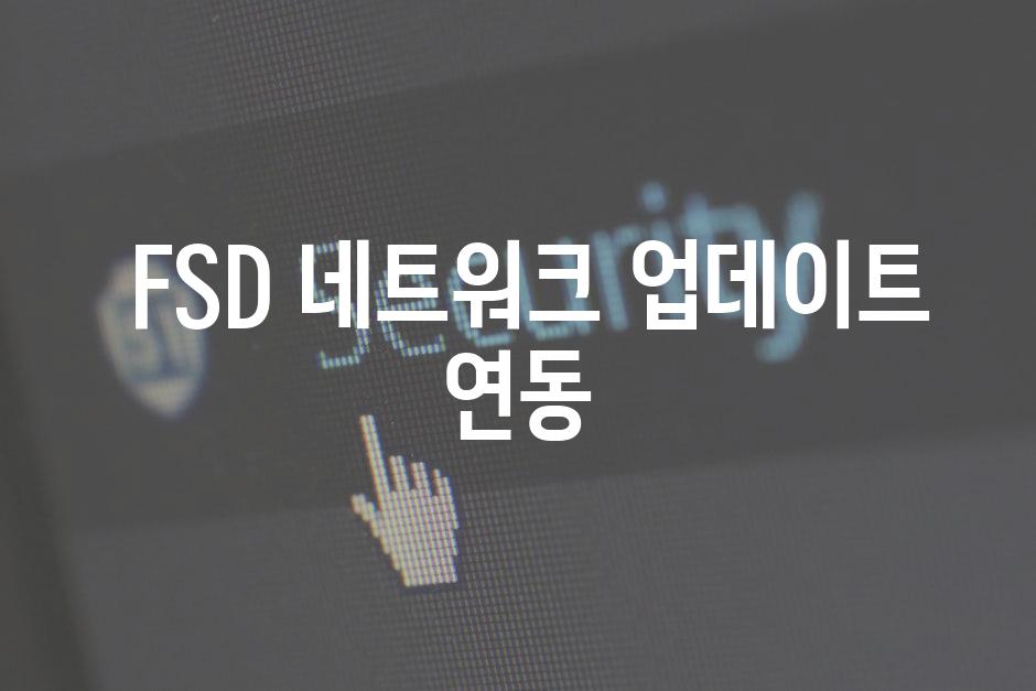  FSD 네트워크 업데이트 연동