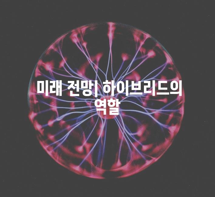  미래 전망| 하이브리드의 역할