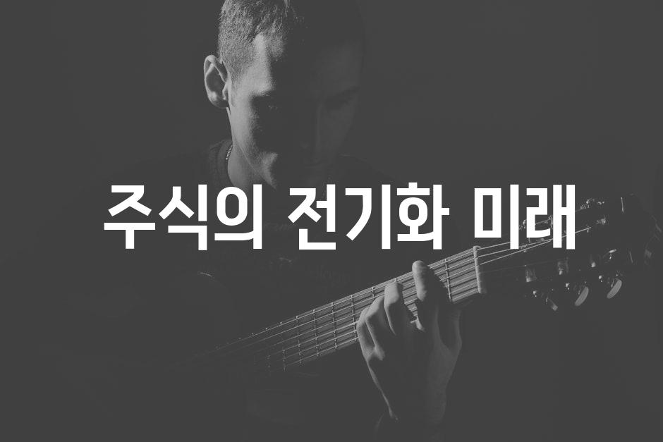  주식의 전기화 미래