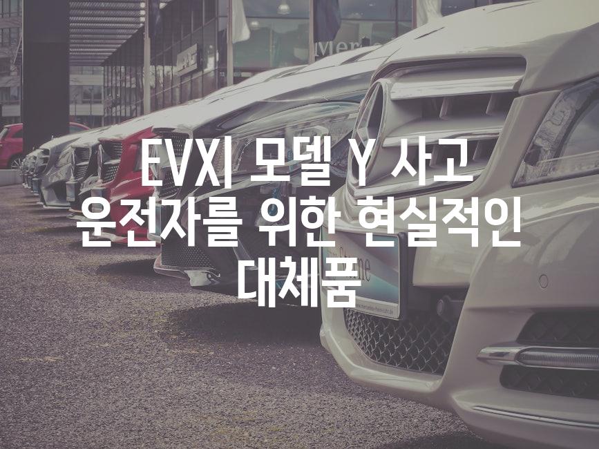  EVX| 모델 Y 사고 운전자를 위한 현실적인 대체품