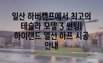 일산 하버캠프에서 최고의 테슬라 모델 3 썬팅| 하이랜드 열선 하프 시공 안내