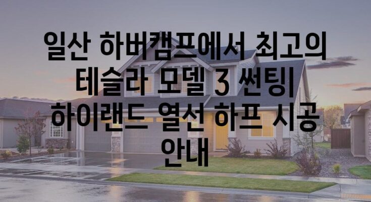 일산 하버캠프에서 최고의 테슬라 모델 3 썬팅| 하이랜드 열선 하프 시공 안내