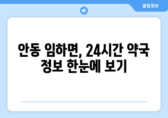 경상북도 안동시 임하면 24시간 토요일 일요일 휴일 공휴일 야간 약국