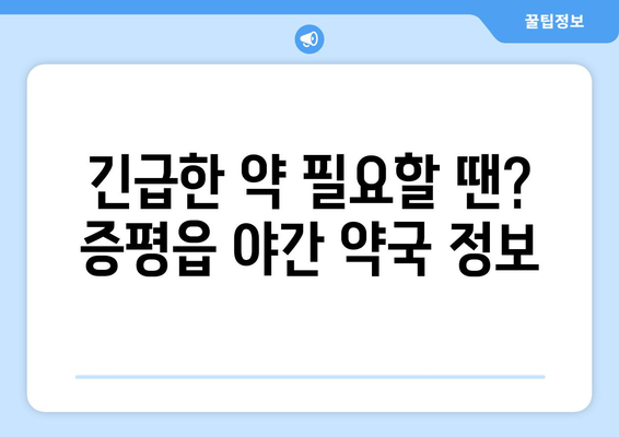 충청북도 증평군 증평읍 24시간 토요일 일요일 휴일 공휴일 야간 약국