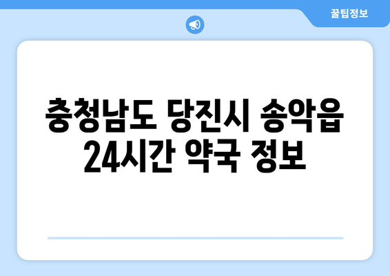 충청남도 당진시 송악읍 24시간 토요일 일요일 휴일 공휴일 야간 약국