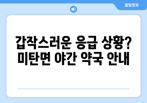 강원도 평창군 미탄면 24시간 토요일 일요일 휴일 공휴일 야간 약국