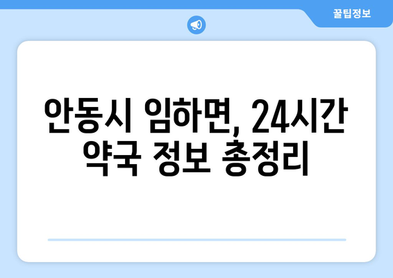 경상북도 안동시 임하면 24시간 토요일 일요일 휴일 공휴일 야간 약국