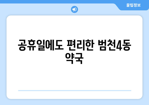 부산시 부산진구 범천4동 24시간 토요일 일요일 휴일 공휴일 야간 약국