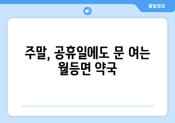 전라남도 순천시 월등면 24시간 토요일 일요일 휴일 공휴일 야간 약국