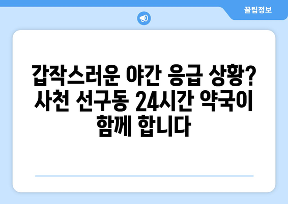 경상남도 사천시 선구동 24시간 토요일 일요일 휴일 공휴일 야간 약국