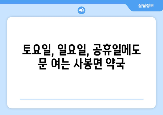 경상남도 진주시 사봉면 24시간 토요일 일요일 휴일 공휴일 야간 약국