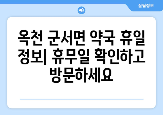 충청북도 옥천군 군서면 24시간 토요일 일요일 휴일 공휴일 야간 약국