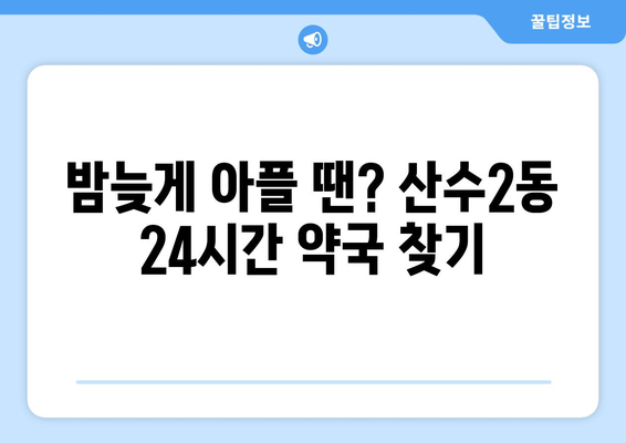 광주시 동구 산수2동 24시간 토요일 일요일 휴일 공휴일 야간 약국