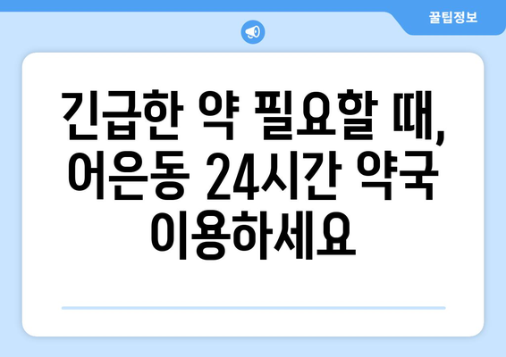 대전시 유성구 어은동 24시간 토요일 일요일 휴일 공휴일 야간 약국