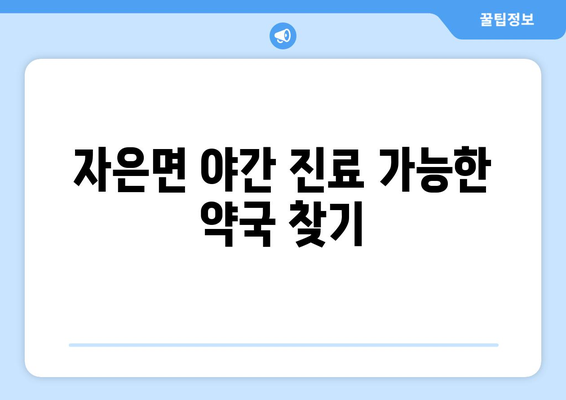 전라남도 신안군 자은면 24시간 토요일 일요일 휴일 공휴일 야간 약국