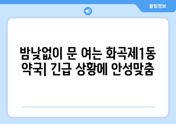 서울시 강서구 화곡제1동 24시간 토요일 일요일 휴일 공휴일 야간 약국