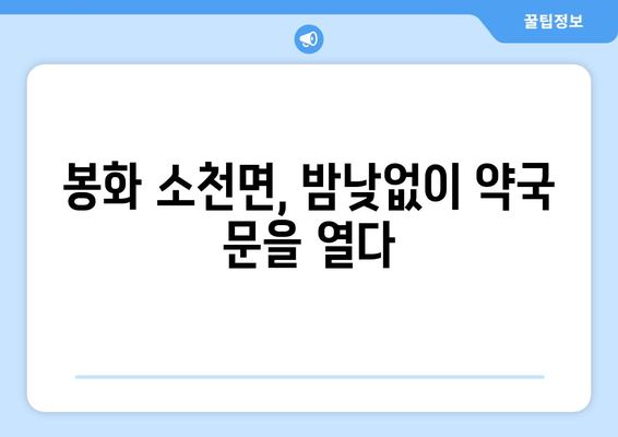 경상북도 봉화군 소천면 24시간 토요일 일요일 휴일 공휴일 야간 약국