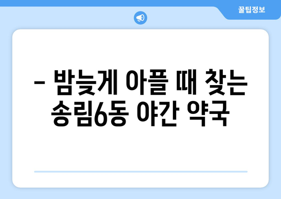 인천시 동구 송림6동 24시간 토요일 일요일 휴일 공휴일 야간 약국