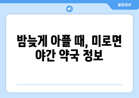 강원도 삼척시 미로면 24시간 토요일 일요일 휴일 공휴일 야간 약국