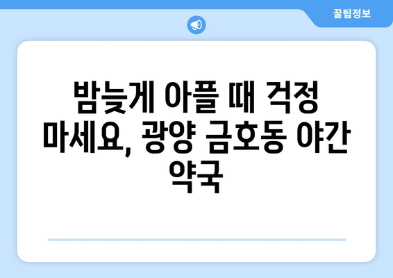 전라남도 광양시 금호동 24시간 토요일 일요일 휴일 공휴일 야간 약국