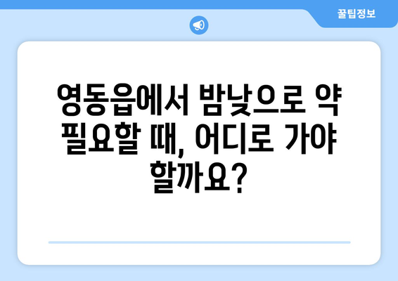 충청북도 영동군 영동읍 24시간 토요일 일요일 휴일 공휴일 야간 약국