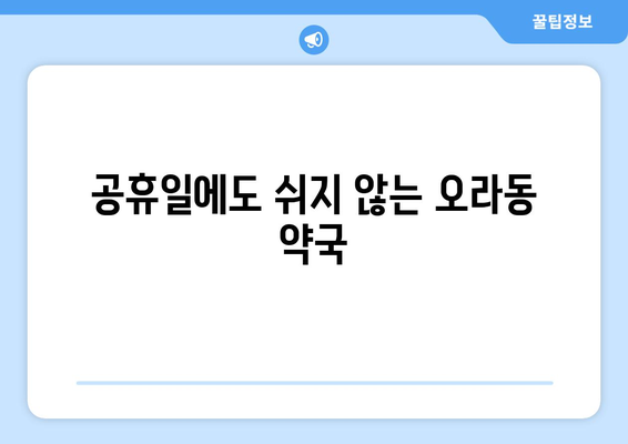 제주도 제주시 오라동 24시간 토요일 일요일 휴일 공휴일 야간 약국