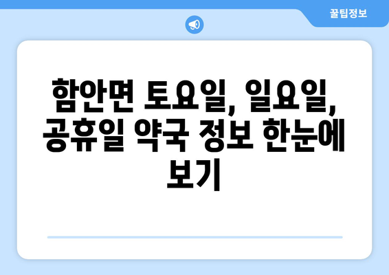 경상남도 함안군 함안면 24시간 토요일 일요일 휴일 공휴일 야간 약국