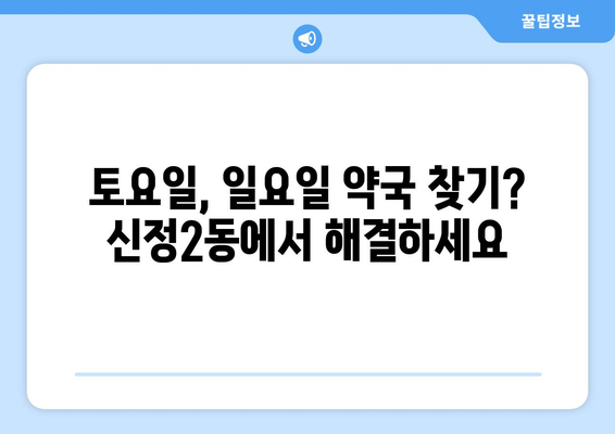 서울시 양천구 신정2동 24시간 토요일 일요일 휴일 공휴일 야간 약국