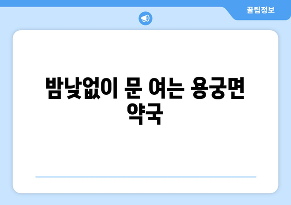 경상북도 예천군 용궁면 24시간 토요일 일요일 휴일 공휴일 야간 약국