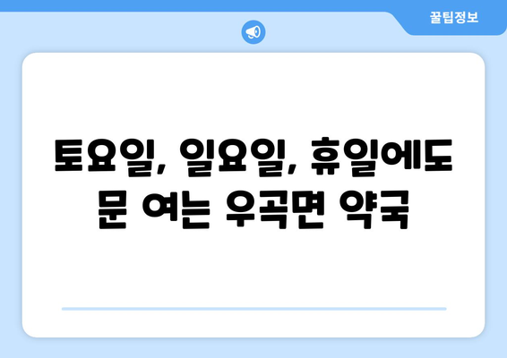 경상북도 고령군 우곡면 24시간 토요일 일요일 휴일 공휴일 야간 약국