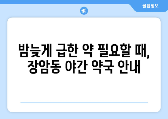 경기도 의정부시 장암동 24시간 토요일 일요일 휴일 공휴일 야간 약국