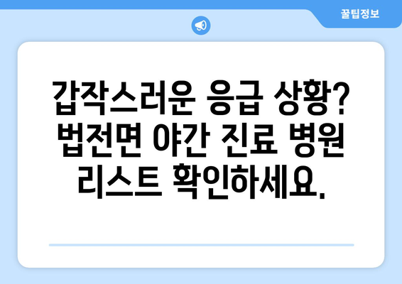 경상북도 봉화군 법전면 일요일 휴일 공휴일 야간 진료병원 리스트