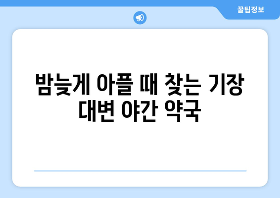 부산시 기장군 대변면 24시간 토요일 일요일 휴일 공휴일 야간 약국