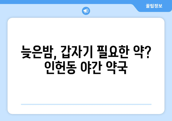 서울시 관악구 인헌동 24시간 토요일 일요일 휴일 공휴일 야간 약국