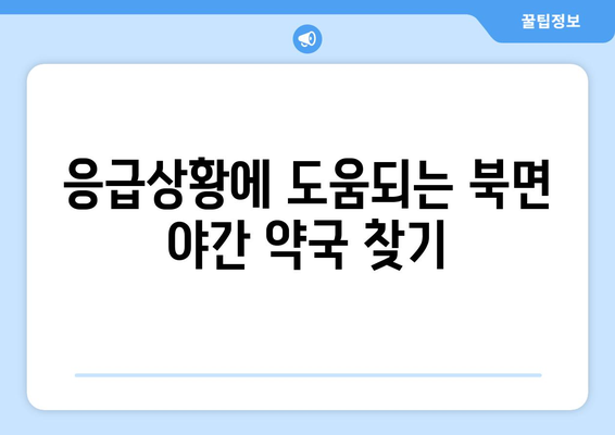 강원도 인제군 북면 24시간 토요일 일요일 휴일 공휴일 야간 약국